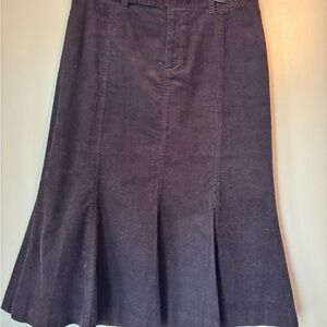 Ralph Lauren Brown Midi A-Line Skirt with Pleats